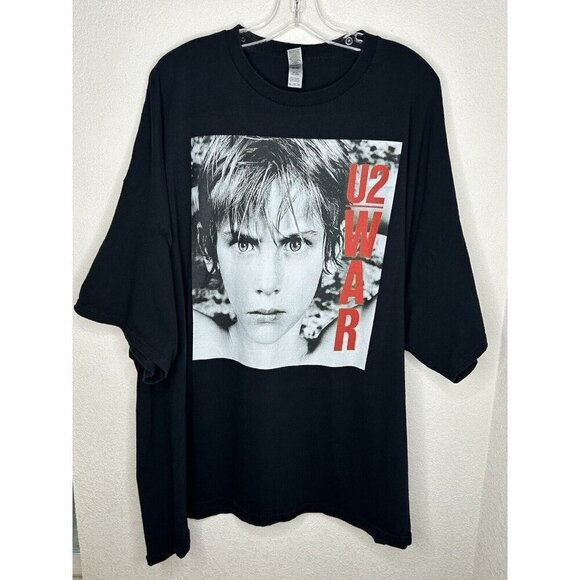 U2 War Shirt Adult 5XL Black Tour Music Band Mens T-Shirt Gift Fan Cotton Retro - Picture 2 of 11